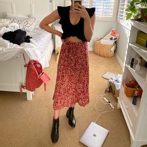 Floral Midi Skirt